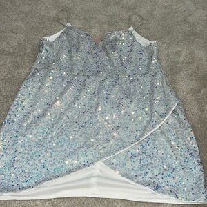 Sparkly White Iridescent Dress